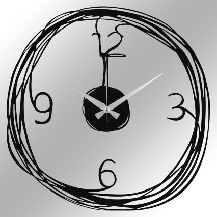 Wall clock 48 cm 1xAA black