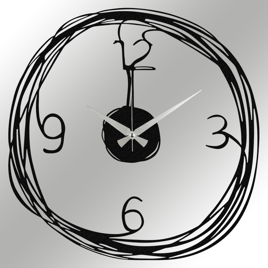 Wall clock 48 cm 1xAA black
