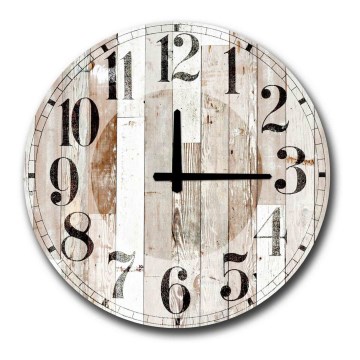 Wall clock 50 cm 1xAA brown