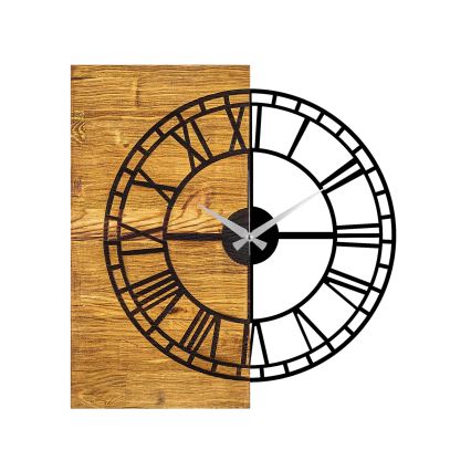 Wall clock 55x58 cm 1xAA wood/metal