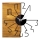Wall clock 58 cm 1xAA wood/metal