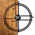 Wall clock 58x56 cm 1xAA wood/metal
