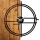 Wall clock 58x56 cm 1xAA wood/metal
