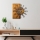 Wall clock 58x58 cm 1xAA wood/metal