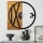 Wall clock 58x58 cm 1xAA wood/metal