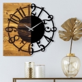 Wall clock 58x58 cm 1xAA wood/metal