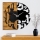 Wall clock 58x58 cm 1xAA wood/metal