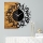 Wall clock 59x58 cm 1xAA wood/metal