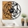 Wall clock 60x58 cm 1xAA wood/metal