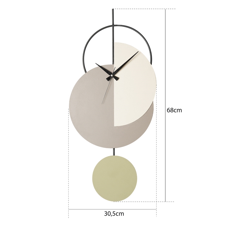 Wall clock 68x30,5 cm 1xAA