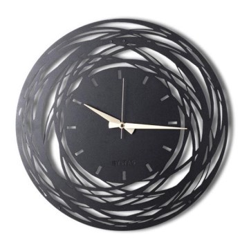 Wall clock 70 cm 1xAA black/gold