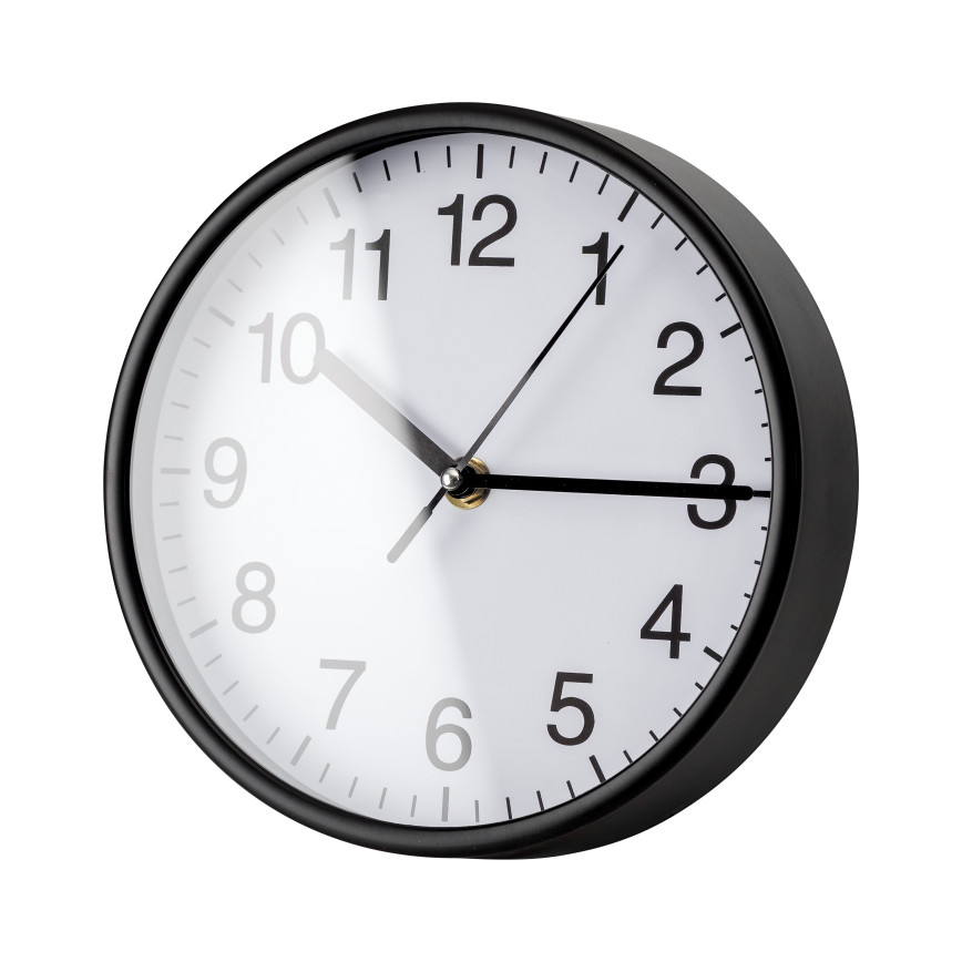 Wall clock d. 20 cm 1xAA black/white