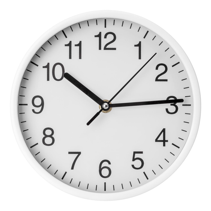 Wall clock d. 20 cm 1xAA white/black