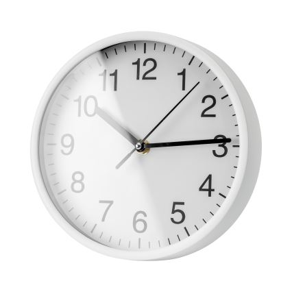 Wall clock d. 20 cm 1xAA white/black