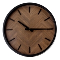 Wall clock d. 30 cm 1xAA black/brown