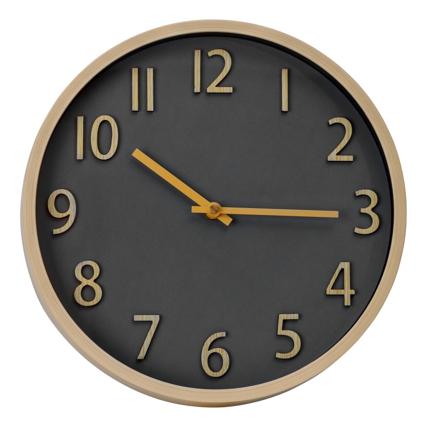 Wall clock d. 30 cm 1xAA gold/grey