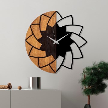 Wall clock d. 56 cm 1xAA wood/metal