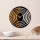 Wall clock d. 56 cm 1xAA wood/metal