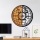 Wall clock d. 56 cm 1xAA wood/metal