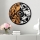 Wall clock d. 56 cm 1xAA wood/metal