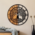 Wall clock d. 56 cm 1xAA wood/metal
