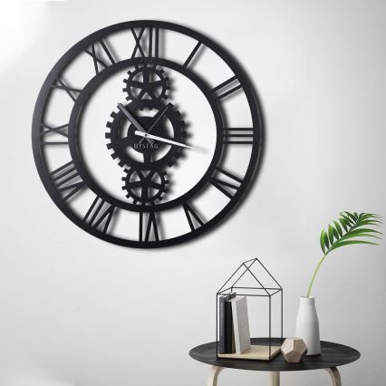 Wall clock d. 70 cm 1xAA black