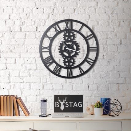 Wall clock d. 70 cm 1xAA black