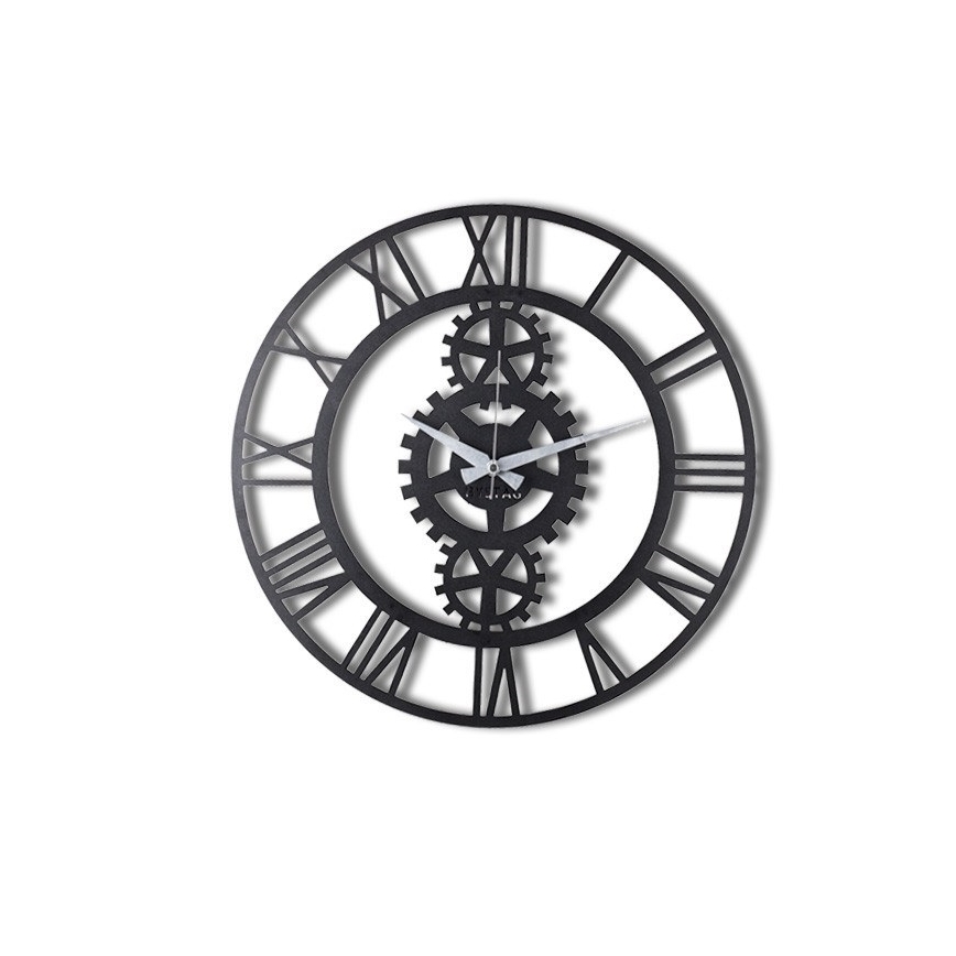 Wall clock d. 70 cm 1xAA black