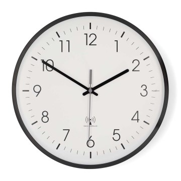 Wall clock, Ø 30.5 cm, 1xAA, black