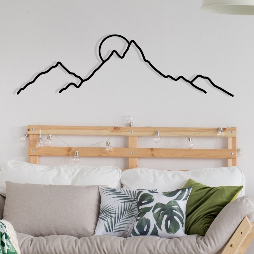 Wall decoration 100x29 cm mountains metal