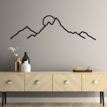 Wall decoration 100x29 cm mountains metal