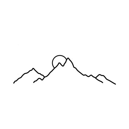 Wall decoration 100x29 cm mountains metal