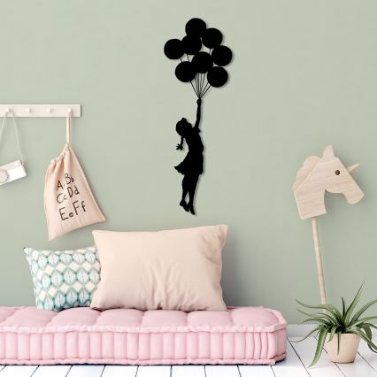Wall decoration 100x34 cm girl metal