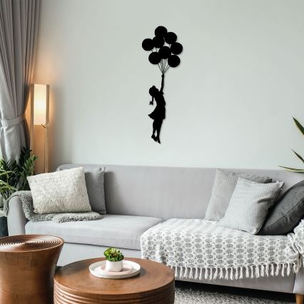 Wall decoration 100x34 cm girl metal