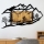 Wall decoration 110x65 cm bike ride wood/metal