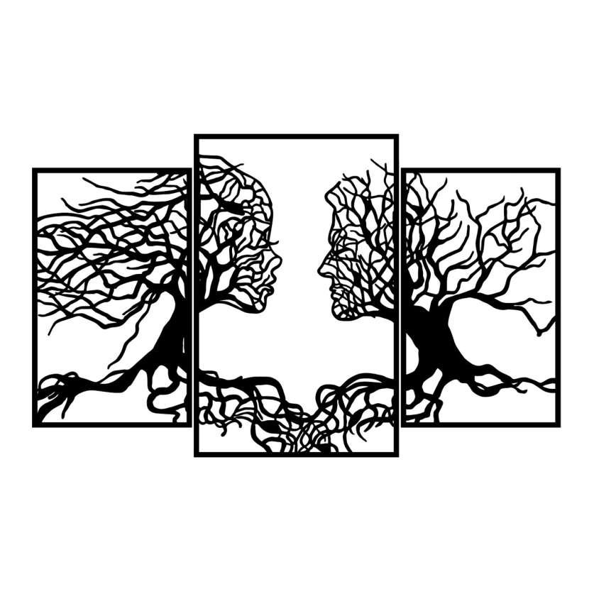 Wall decoration 116x71 cm Tree of Life metal
