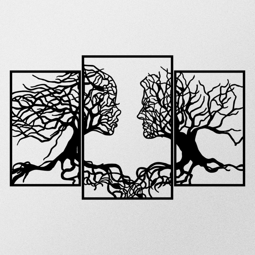 Wall decoration 116x71 cm Tree of Life metal