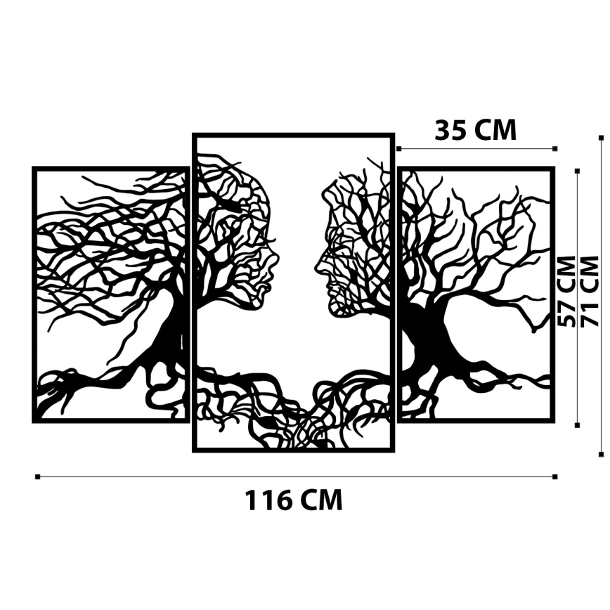 Wall decoration 116x71 cm Tree of Life metal