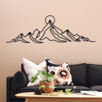 Wall decoration 119,5x37 cm mountains metal