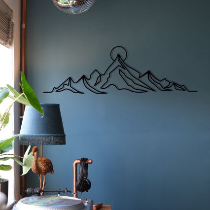 Wall decoration 119,5x37 cm mountains metal