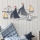 Wall decoration 120x60 cm sailing boats metal