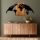 Wall decoration 150x70 cm globe wood/metal