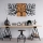 Wall decoration 150x70 cm tree wood/metal