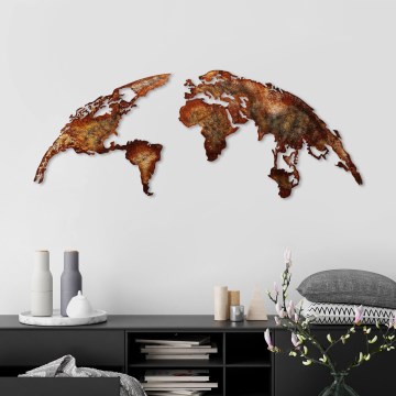 Wall decoration 2 pcs 150x59 planet metal