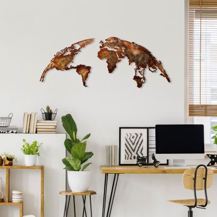 Wall decoration 2 pcs 150x59 planet metal