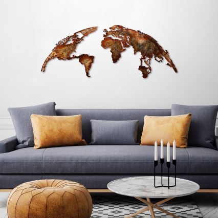 Wall decoration 2 pcs 150x59 planet metal