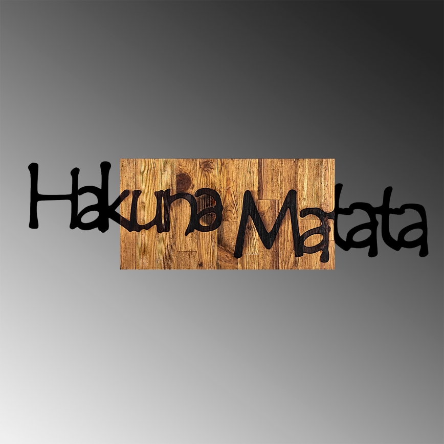 Wall decoration 30x108 cm wood/metal
