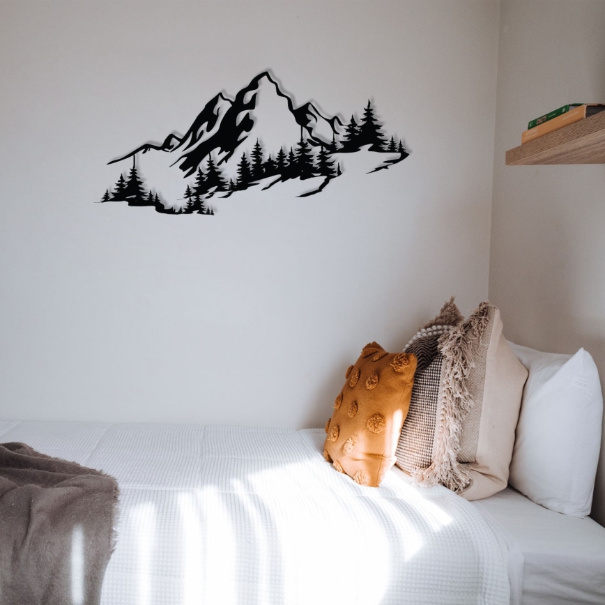 Wall decoration 30x67 cm mountains metal