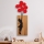 Wall decoration 34x99 cm girl wood/metal