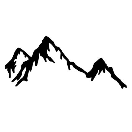 Wall decoration 37x70 cm mountains metal